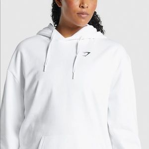 Gymshark women’s training oversized hoodie white . Worn once great condition. M